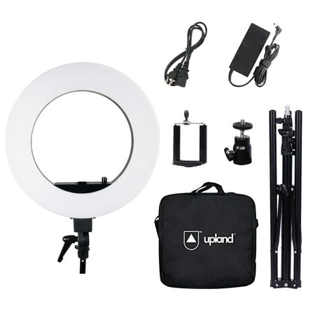 Digital Cameras Hot Shoe - Upland 18'' LED Ring Light Kit, 55W 5500K Circle Light, with Adjustable Tripod Stand, Hot Shoe Adapter, Mobile Phone Holder, Carrying Bag, for Camera, Smartphone, YouTube, Self-Portrait