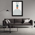 thumbnail image 3 of Urban Epiphany 17x24 Black Modern Wood Framed Wall Art Titled - Minimalist Mid Century Orange Teal 3, 3 of 6