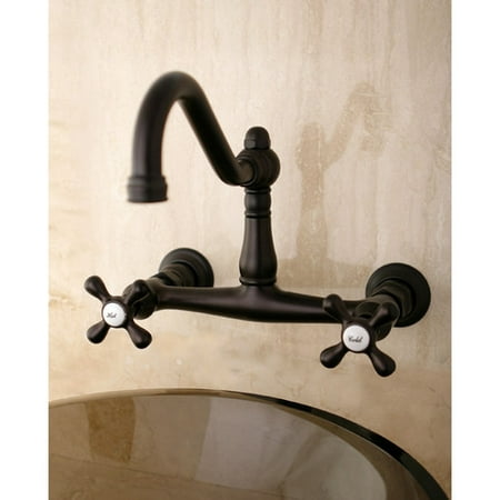 UPC 663370098703 product image for Kingston Brass KS324. AX Vintage Wall Mounted Centerset Kitchen Faucet with Meta | upcitemdb.com