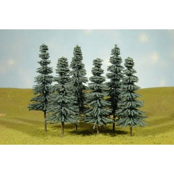 Bachmann-Blue Spruce Trees 5-6" 6/ - HO