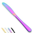thumbnail image 1 of ReaNea  Rainbow Dinner Knives Set Of 8 Stainless Steel  Dinner Butter Table Knife, 1 of 10