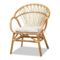 Baxton Studio Benicia Modern Bohemian Natural Brown Rattan Dining Chair