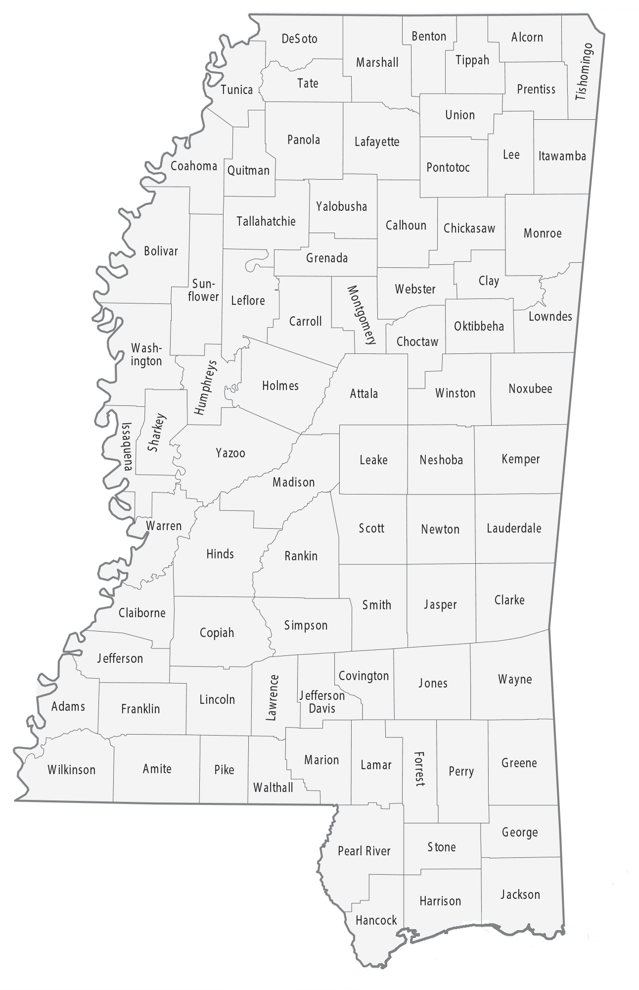 Printable Mississippi County Map Printable Templates