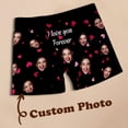 thumbnail image 6 of Men's Funny Wife Face Print Boxer Briefs Underwear Breathable Comfortable Valentine's Day Boxers Black L, 6 of 7
