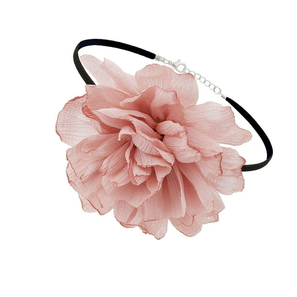 Gargantilla con Flores jinwen Collar con Flores Rosa