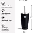 thumbnail image 3 of Hydro Flask Gobelet en Acier Inoxydable Tout Autour 28 Oz avec Paille Flexible Résistante aux Fuites et Couvercle à Pression, Récif, 3 of 7