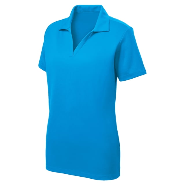 Gravity Threads Womens Racer Mesh Polo - Pond Blue - 2X-Large