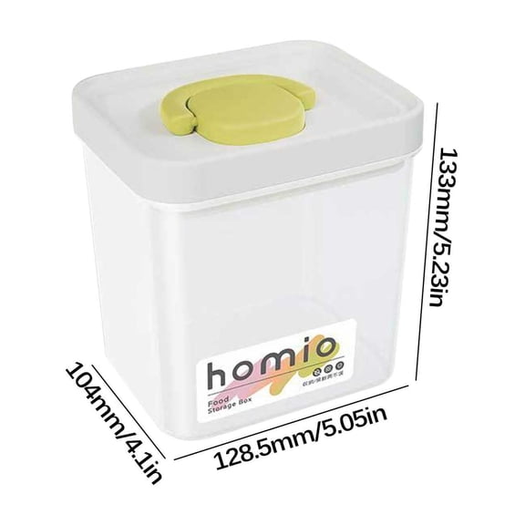 SouMaox Airtight Food Storage Containers Clear Stackable Kitchen Canisters Sealing Lids Pantry Organization Bins Dry Goods Storage Box