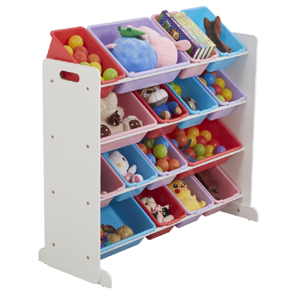 pink and purple toy organizer