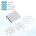 thumbnail image 3 of Uxcell 70Pcs 2" Lamp Pipe Nipples Kit With Hex Nuts Washers, M10 Fine Threaded Hollow Tube Repair Hardware Fasteners Assortment for Assembly Chandelier Ceiling Lamp DIY, Silver, 3 of 6