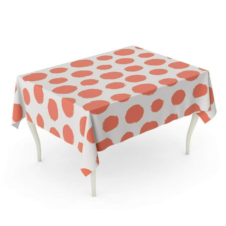 SIDONKU Watercolor Geometric with Polka Dot Modern Paint Rainbow Abstract Bubble Chaos Tablecloth Table Desk Cover Home Party Decor 52x70 inch