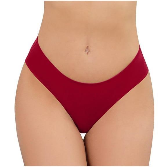 Wdfiry Period Panties Underwear for Women Seamless Leakproof Panties No Show Menstrual Brief Ice Silk S-2XL