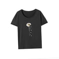 thumbnail image 4 of Camiseta de mujer con cuello redondo y trajes de moda de verano para vacaciones en la playa M, 4 of 7