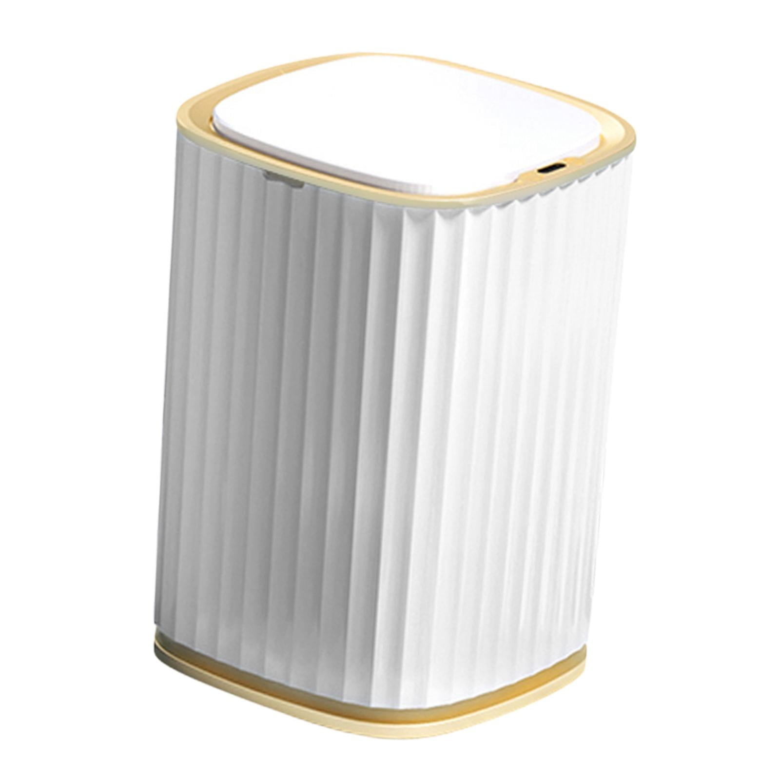 15L Sensor Trash Can Wastebasket with Lid Rubbish Can Waste Bins