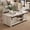 Light Gray, variant on 47 Inch Farmhouse Storage Coffee Table with Sliding Barn Doors and Adjustable Shelves