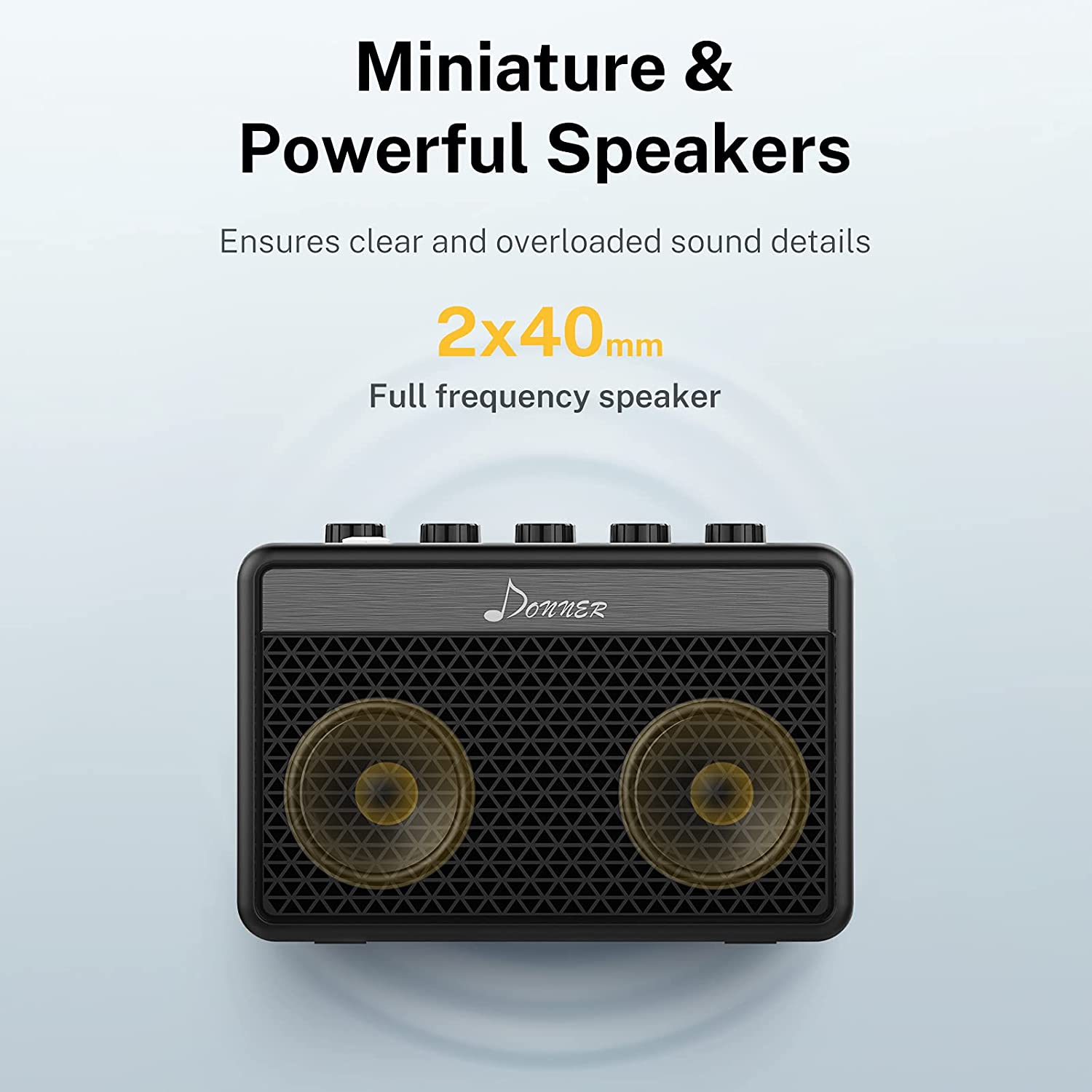 Donner 5W Portable Mini Guitar Amplifier DA-10 photo 3
