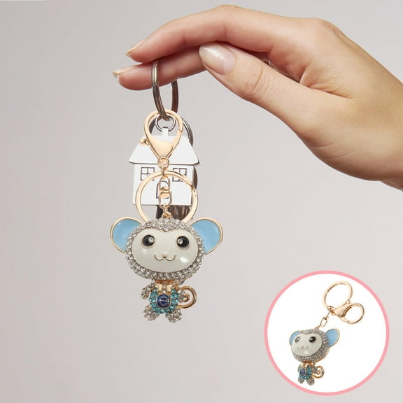 KAKOWELY 1 Set Monchichi Monkey Keychain Blue Color Diy Production Pendant Charm