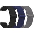 thumbnail image 1 of wonima44 18mm 20mm 22mm Watch Bands Quick Release Replacement Wristband, 3 Pack Solo Loop Adjustable Elastic Nylon Straps for Men Women, 1 of 1