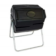 FCMP Outdoor 37 Gallon Single Chamber Roto Tumbling Compost Bin, Black