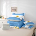 thumbnail image 6 of Manfei Argentinian Flag 7-Piece Twin Bedding,Blue White Yellow Bedding Comforter Set,Light Gray Reversible, 6 of 7