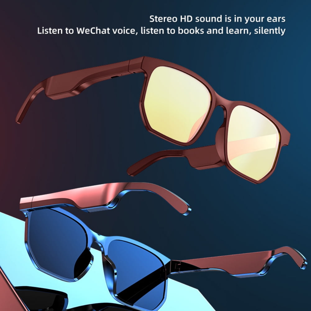 Wireless Bluetooth MP3 Sunglasses Music Sunglasses Bluetooth 5.0 Handfree Headphone for iPhone Samsung Most Smartphone or PC Waterproof Running Smart Bluetooth Glasses