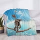 thumbnail image 3 of Fotbe Elephant Giraffe Manta de Franela con Estampado, Manta Ultrasuave para Cama, Sofá, Auto, Hipoalergénica y Antibolitas-80"x60", 3 of 6