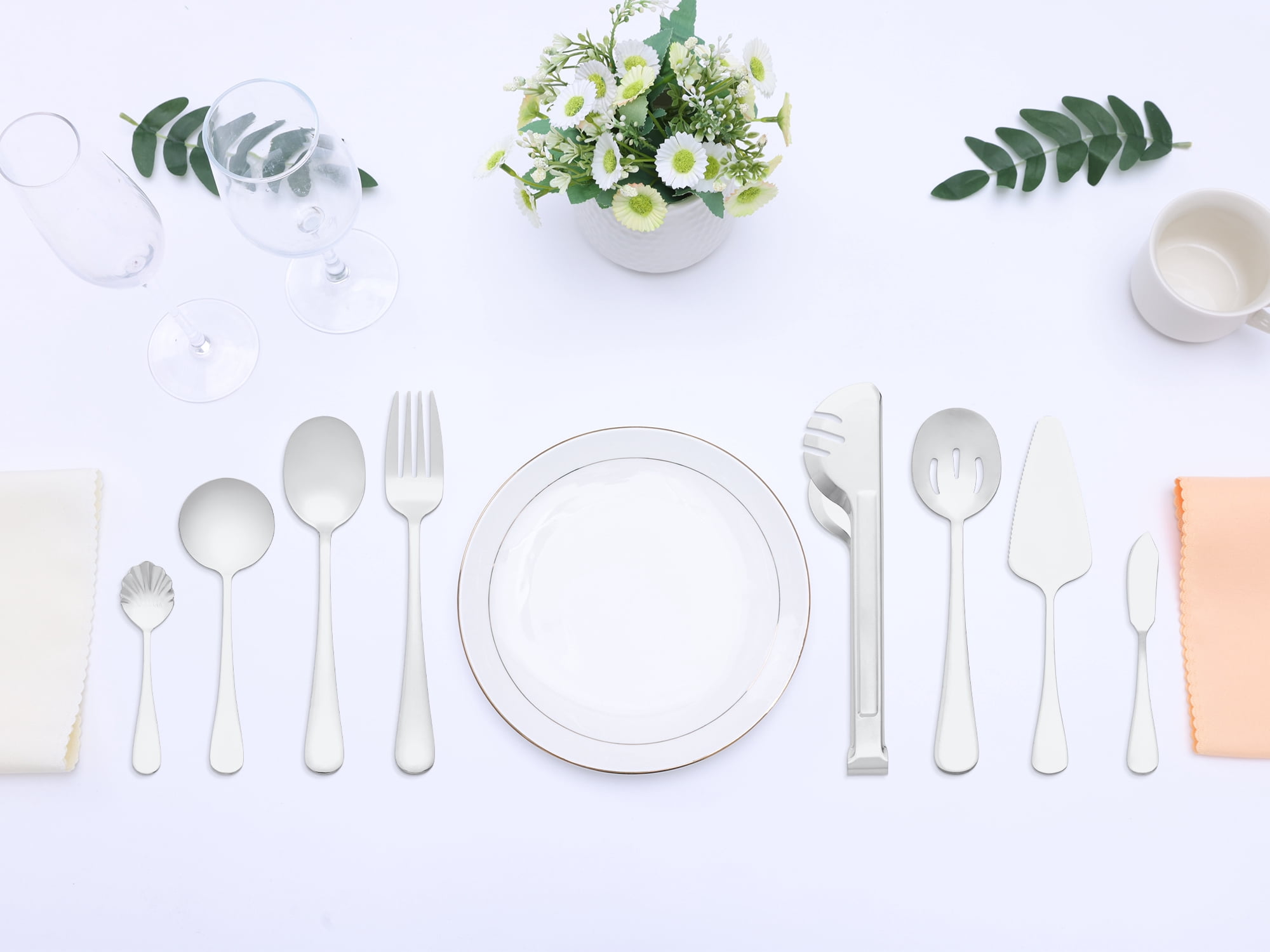 Unique Bargains 12 Pcs Silverware Set Stainless Steel Flatware Cutlery Silver