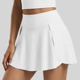 thumbnail image 4 of DHFJKG Women Tennis Skirts Built In Shorts With Side Pockets High Waisted Skorts Tummy Control Lightweight Pleated Athletic Mini Skirts, 4 of 5
