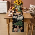 thumbnail image 2 of Black Christmas Table Runner 60 Inches Long Farmhouse Dress Scarves, Xmas Tree Gingerbread Snowman Winter Dining Tablerunner for Coffee Table/Kitchen Island/Party Décor, 13" x 60", 2 of 8