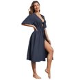 thumbnail image 3 of Ekouaer Cover Up for Women Swimwear Sexy Open Front Kimono Bathing Suit Cover Up Slim Fit Swimsuit, 3 of 6