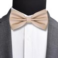 thumbnail image 2 of LAICAIW Mens Solid Color Double Fold Pre-tied Bow Tie and Pocket Square Set, 2 of 7