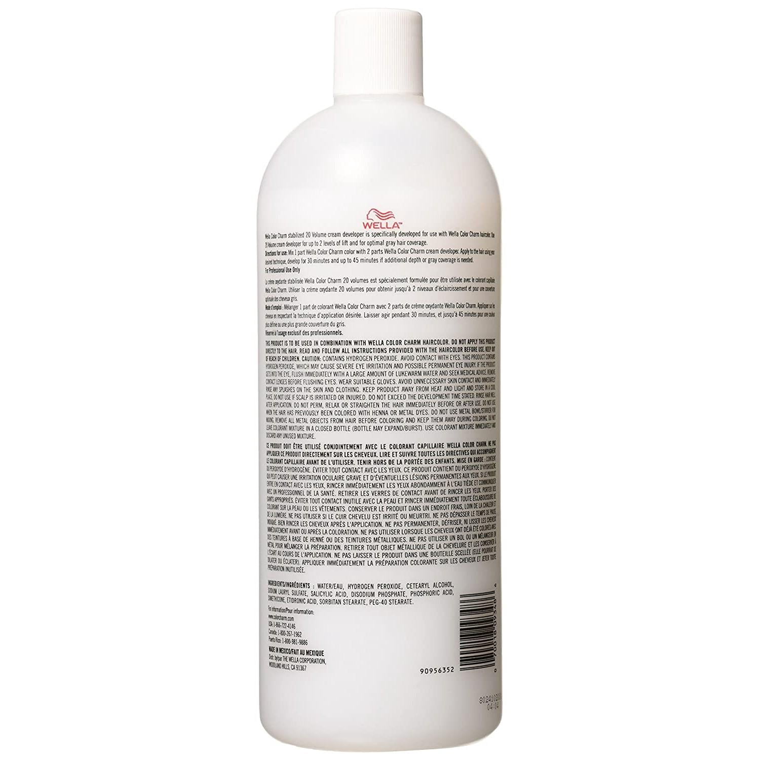 Wella Color Charm Cream Developer 20 Volume, 32 Oz.