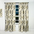 thumbnail image 2 of Designart 'Geometrics Golden Art Deco Metallic Luxury' Mid-Century Modern Curtain Panel, 2 of 5