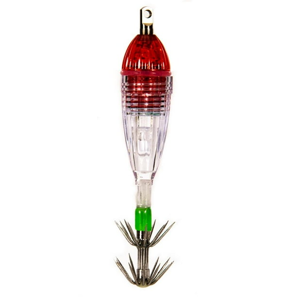 Botón con pilas luz LED señuelo de pesca luz de anzuelo de calamar (rojo) Hugtrwg Para estrenar