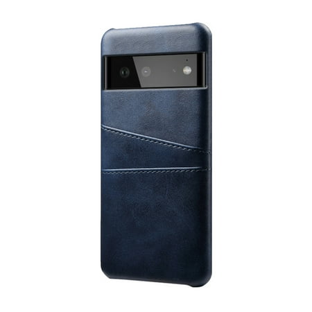 ELEHOLD for Google Pixel 6 Pro Case, Google Pixel 6 Pro Wallet Case with Credit Card Holder, Slim PU Leather Hard Card Pocket Back Cover Shockproof Protective Case,Blue