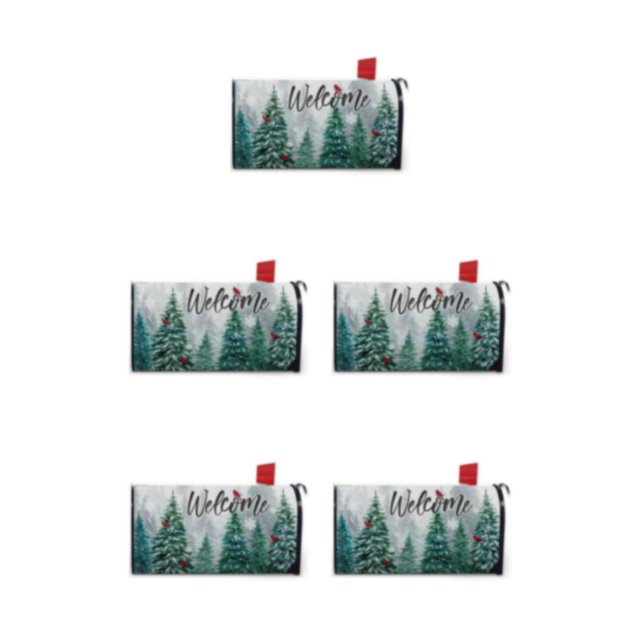 relayinert Add Holiday Cheer To Mailbox Christmas Deer Pattern Sleeve Easy To Couch Cover YTYH2309053 5Set