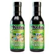 Keli's Pineapple Hawaiian Luau Teriyaki, Gourmet Pineapple Teriyaki Marinade and Huli Huli Basting Sauce, Healthy Teriyaki Sauce Low Sodium & Gluten Free - Made With Gluten Free Soy Sauce (15oz) (2)