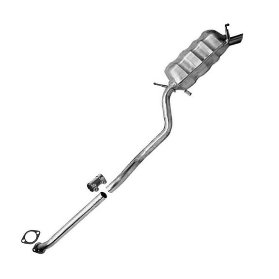 Northeastern Exhaust Stainless Steel Exhaust Muffler Pipe Fits 2001–2004 Hyundai Santa Fe 2.4L SUV | Direct-Fit Replacement | Automotive Exhaust System Component