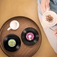 thumbnail image 3 of Vinyl Record Coaster with Retro Vinyl Player Holder Heat Resistance Non-slip Cup Pad, 3 of 5