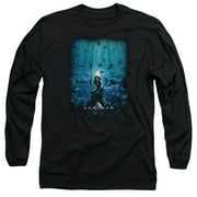Aquaman Movie Poster Long Sleeve T-Shirt Adult 18/1 Black
