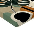 thumbnail image 2 of Ambesonne Monstera Fitted Sheet, Mid Century Boho Abstract, King Size, Evergreen Sepia Dusk, 2 of 3