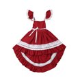 thumbnail image 1 of Robe de Princesse à Nœud pour Fille 1-6 Ans, Robe Asymétrique Formelle, 1 of 8