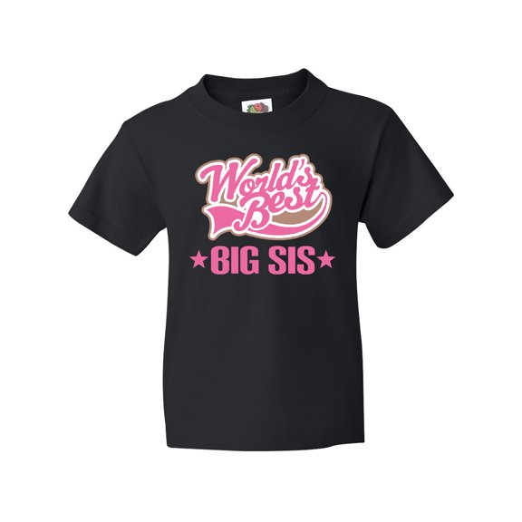 Inktastic Sister Worlds Best Big Sis Youth T-Shirt