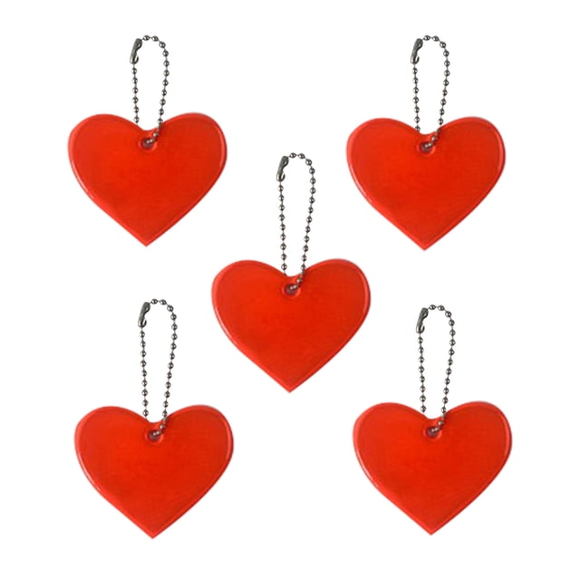 Liquidation! 5 Pcs Pendentif Réfléchissant Extérieur Pendentif Réfléchissant en Forme de Cœur Adapté pour Sac à Dos Équitation Marche Course Articles en Liquidation Offres Quotidiennes pour Femmes 22 Offres Quotidiennes Offres pour Femmes 70