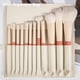 thumbnail image 4 of Juego de 12 brochas de maquillaje profesionales, cerdas veganas esponjosas para difuminar polvos, con estuche organizador de cosméticos de viaje y mango redondo duradero., 4 of 4