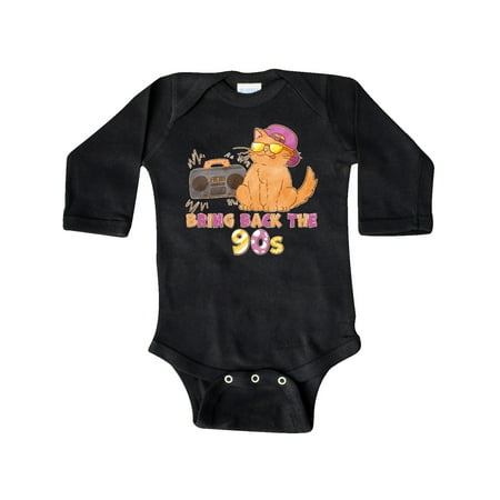

Inktastic Bring Back The 90s Cool Orange Cat Gift Baby Boy or Baby Girl Long Sleeve Bodysuit