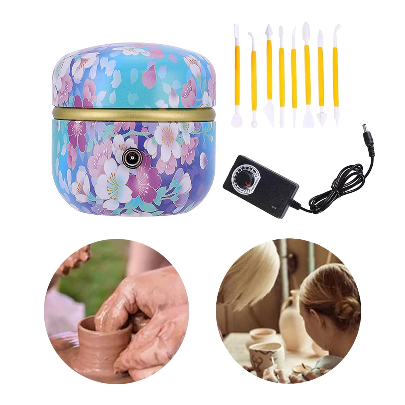 GUOOL 2 Pack Mini Pottery , Mini Pottery Machine Electric Pottery Wheel for Adults Kids Ceramics Art