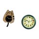 thumbnail image 5 of Bonito reloj de pared con pájaros musicales, adorno decorativo para colgar en la pared, reloj silencioso para cocina y dormitorio., 5 of 8