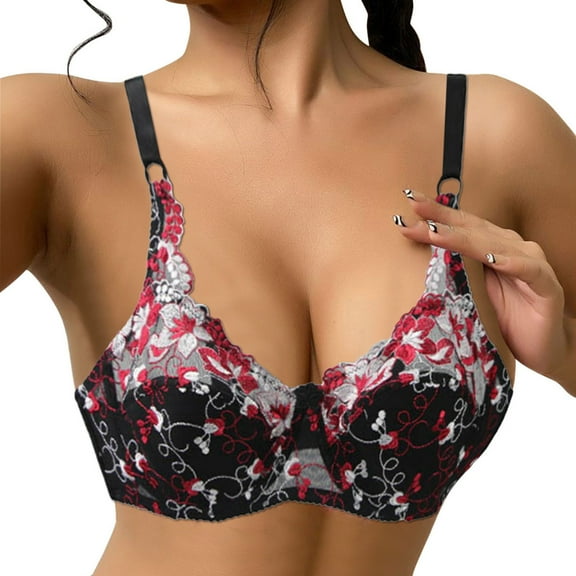 Aayomet Underwire Bra Comfort Devotion Underwire Bra, Comfortable Bra with No-Poke DreamWire, Full-Coverage T-Shirt Bra,Pink 80C