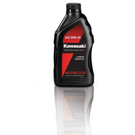 Kawasaki 4-Stroke Motorcycle Engine Oil 20W50 1 Quart (Best Engine Oil For Kawasaki Ninja 250r)